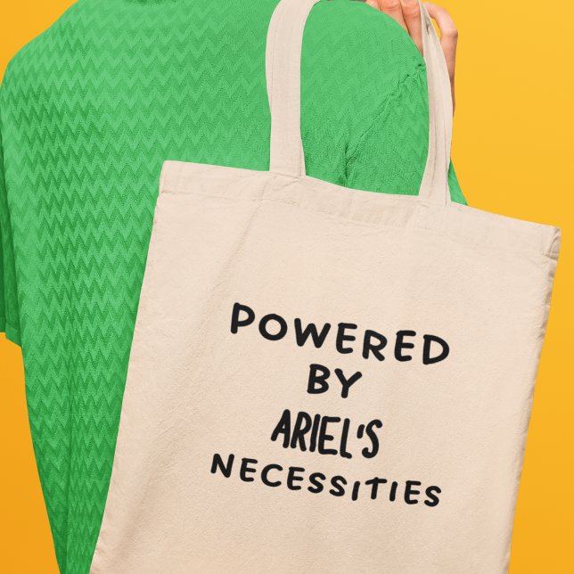 Med Personlig Funny Quirky Gift Tygkasse (Shop now and let the world know you're powered by your necessities!)