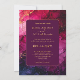 Med PHOTO Celestial Elegance Marble Symphony Inbjudningar