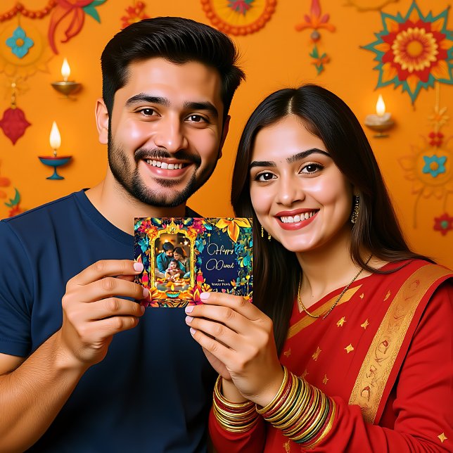 Med Photo Diwali Midnight Glow (With Photo Diwali Midnight Glow, customizable text)