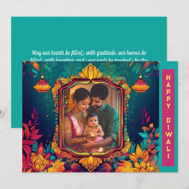 Med Photo Diwali Turcoise Delight (Fram/baksida)
