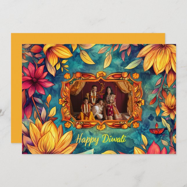 Med Photo Lycklig Diwali (Fram/baksida)