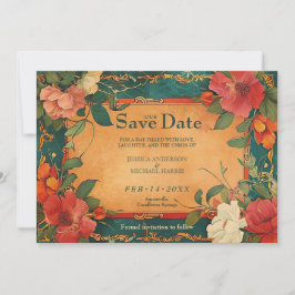 🌹 med Photo Ro Romantik: Art nouveau Splendor Spara Datumet
