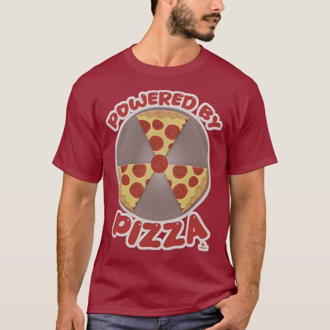 med Pizza Funny Food Slogan T Shirt (Framsida)