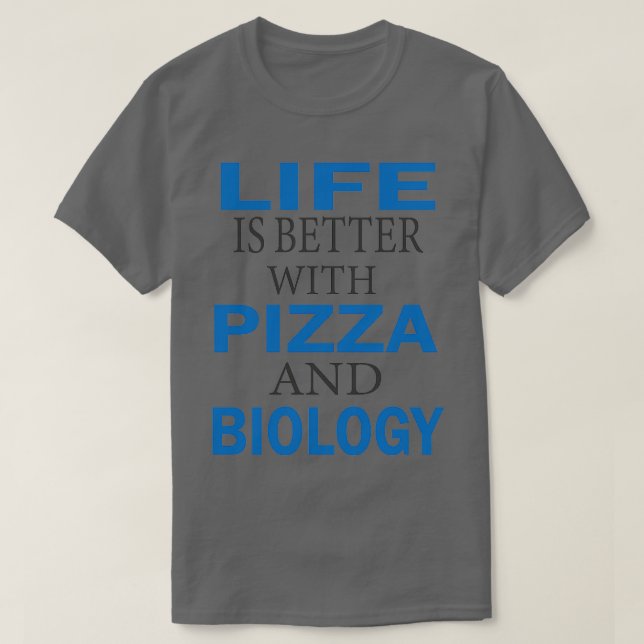 med pizza och biologi 4 t shirt (Design framsida)