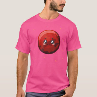 Med Planet i Kawaii Stil. Gift för astronomi Fa T Shirt