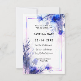 Med QR-kod 💙 Cornblomme Reverie Spara Datumet