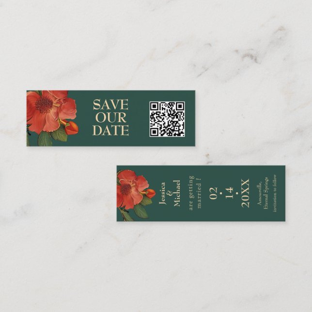 🌹 med QR Ro Romantik: Art nouveau Splendor (Fram/baksida)