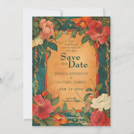 🌹 med QR Ro Romantik: Art nouveau Splendor Spara Datumet