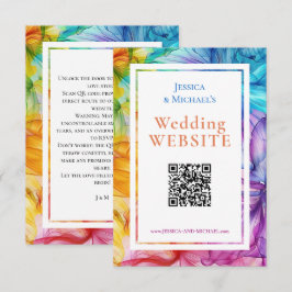❤️ med QR + WebSite adress Etheral Bloom Tilläggskort