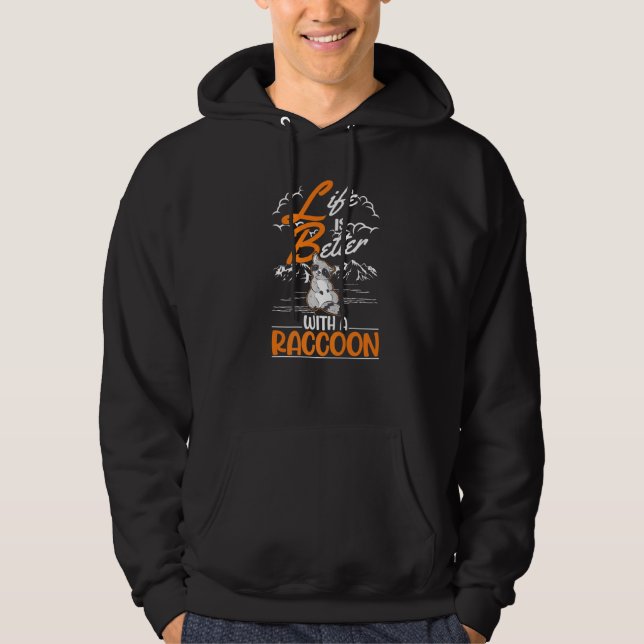 med Raccoon Hoodie (Framsida)