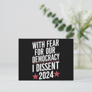 Med rädsla för vår demokrati motsätter jag mig 202 vykort
