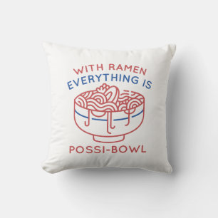 Med Ramen är allt Possi-Bowl Kudde