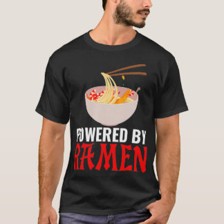 Med ramen japanska noodlar med chopsticks t shirt