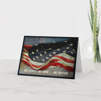 Med respekt heder - kort för tackveterandag