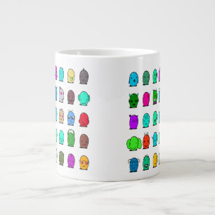 Med roliga utomjordingar jumbo mugg