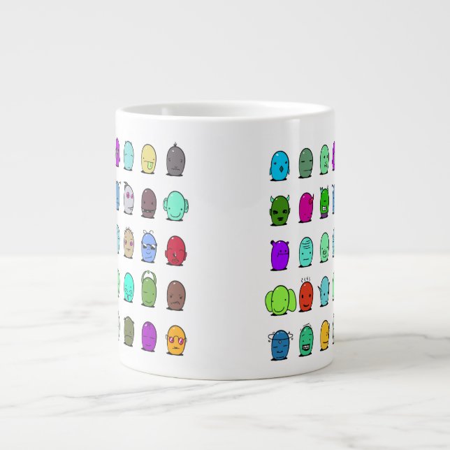 Med roliga utomjordingar jumbo mugg (Framsidan)