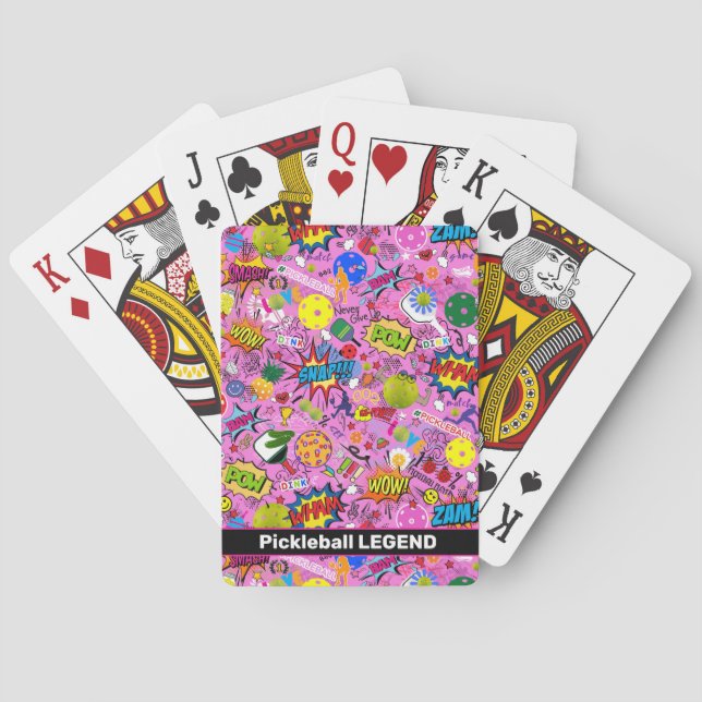 😍 med rosa med blandad pickleball casinokort (Baksidan)