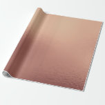 med rosa ros Guld-glas av minimikopparskinn Presentpapper<br><div class="desc">Minimalism och elegance Glam och Chic Delikat Wrapping Papper</div>