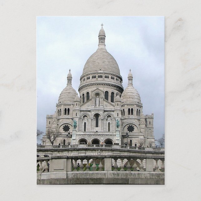 Med Sacre Coeur de Paris. Vykort (Framsida)