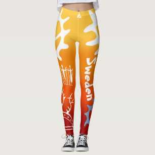 Med samiska tecken och text populära! leggings