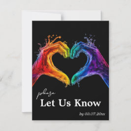 🌈 ❤️ Med sång begär hjärtat av Pridet bröllop OSA Kort