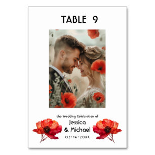 Med Scarlet Petal Elegance Bordsnummer