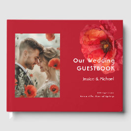 Med Scarlet Petal Elegance Gästböcker