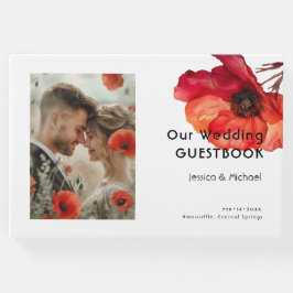 Med Scarlet Petal Elegance Gästböcker