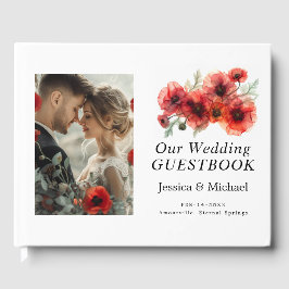 Med Scarlet Petal Sergranat Gästböcker