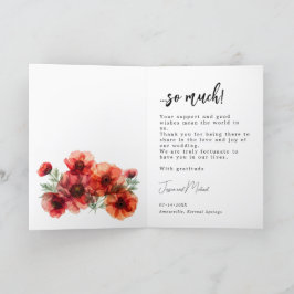 Med Scarlet Petal Sergranat Tack Kort