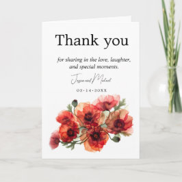 Med Scarlet Petal Sergranat Tack Kort