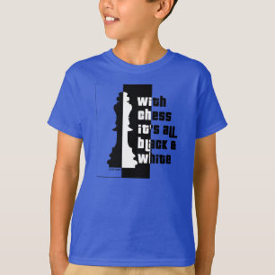 Med schack dess All svartvitt Tee Shirt