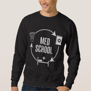Med School Cycle Medical Doktor Studenter Graphic Lång Ärmad Tröja