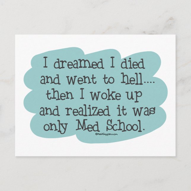 Med School eller helvetet? Vykort (Framsida)
