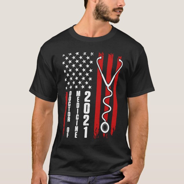 Med School Learning Medical Doktor MD Gradu T Shirt (Framsida)