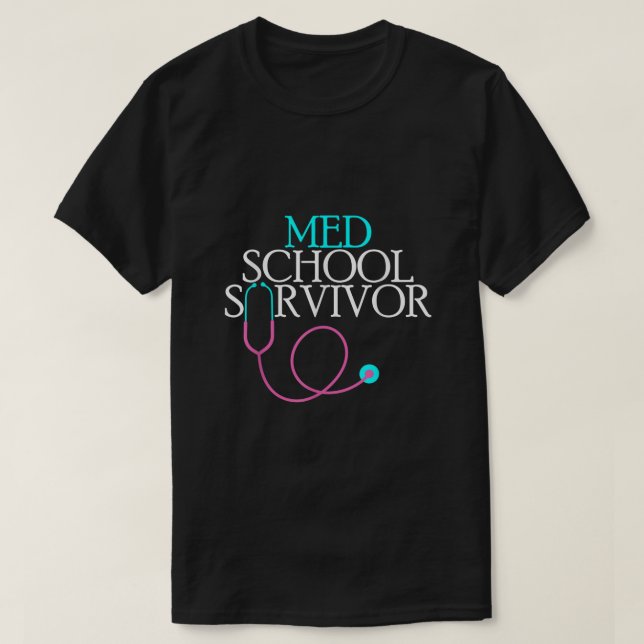 Med School Medical Student Student Studenten Di T Shirt (Design framsida)