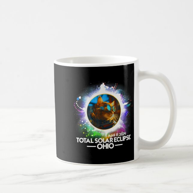 Med Shirts Total Solförmörkelse Ohio Katt Kaffemugg (Höger)