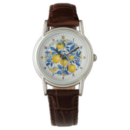 Med siffror Citron Zest Tidstykke Armbandsur