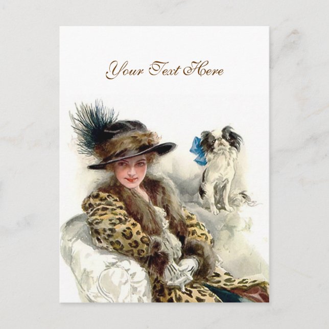 Med sin hund 2 vykort (Framsida)