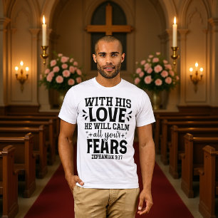Med sin kärlek stillar han alla rädslor Sefanja 3: T Shirt