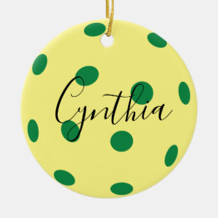 Med skämt, Pickleball Ceramic Ornament