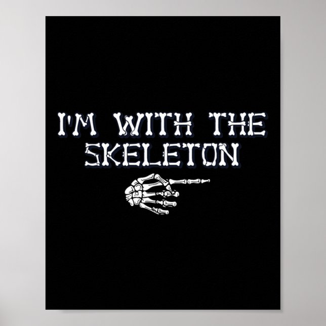 Med Skeleton Halloween Costume Par Morsa Poster (Framsidan)