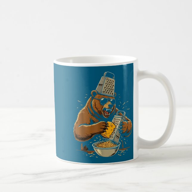 Med skjorta Ilsken Björn Osthyvel Hatt Kaffemugg (Höger)