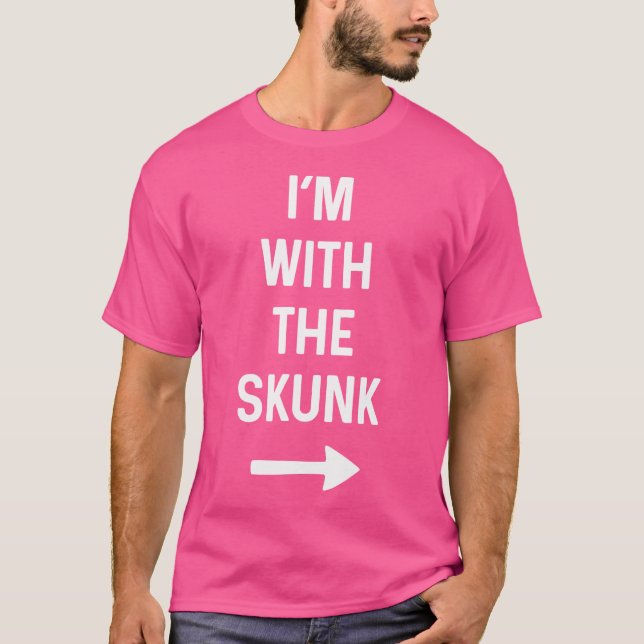 Med Skunk-funny för Halloween T Shirt (Framsida)