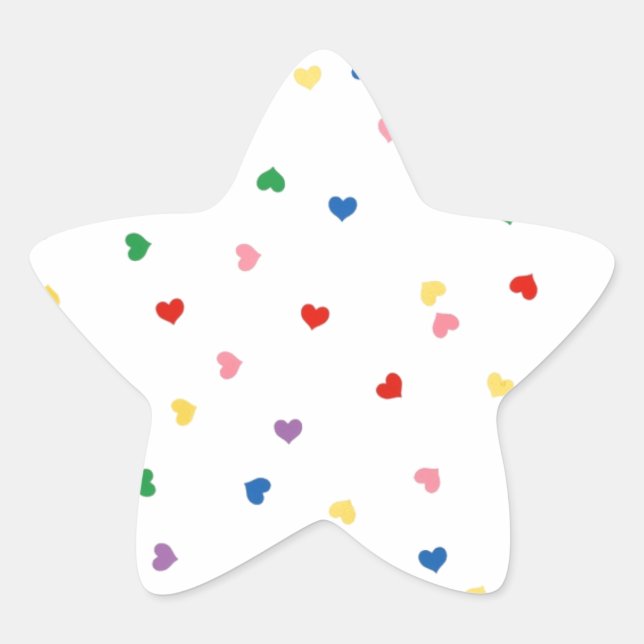 med små hjärtan stjärnformat klistermärke (Framsida)