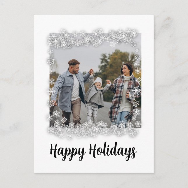 Med Snöflingor Helg Vykort (Framsida)