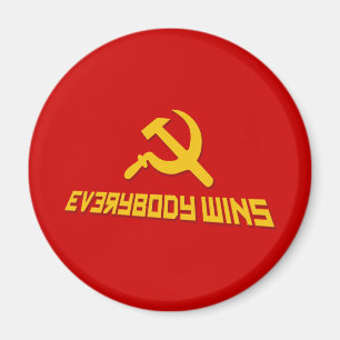 Med socialism vinner alla! Government Satire Magnet