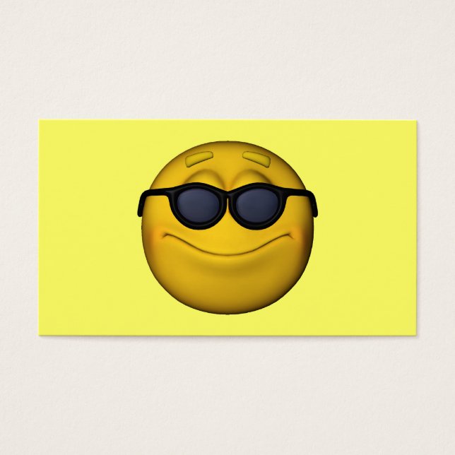 Med solglasögon visitkort (Framsidan)