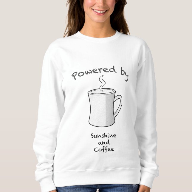 Med solsken och kaffe t shirt (Framsida)