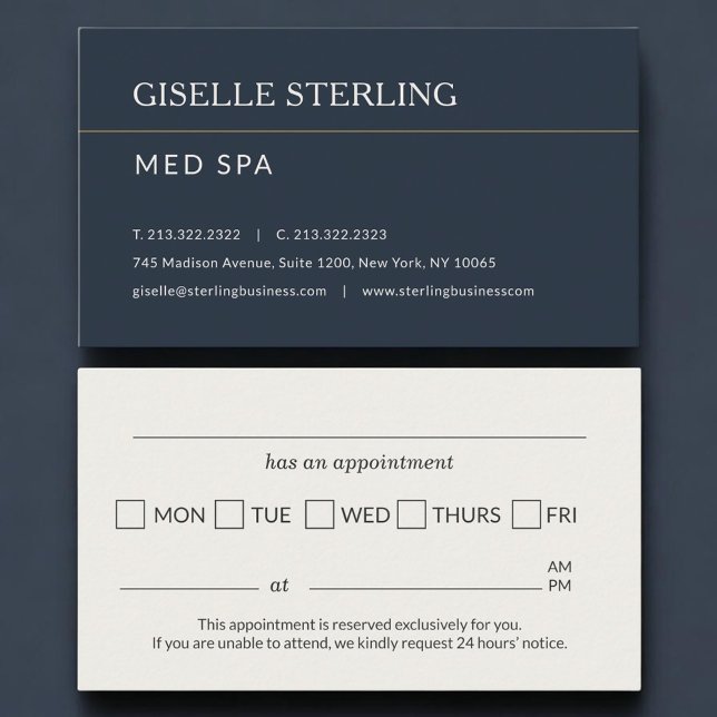 Med Spa Kontors Utnämnings Påminnelse Tidsbeställning Kort (Skapare uppladdad)